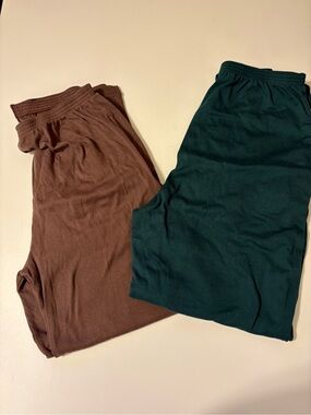 Woman’s  Lounge Bottoms - Brown and Dark Green